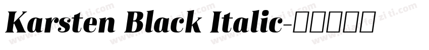 Karsten Black Italic字体转换